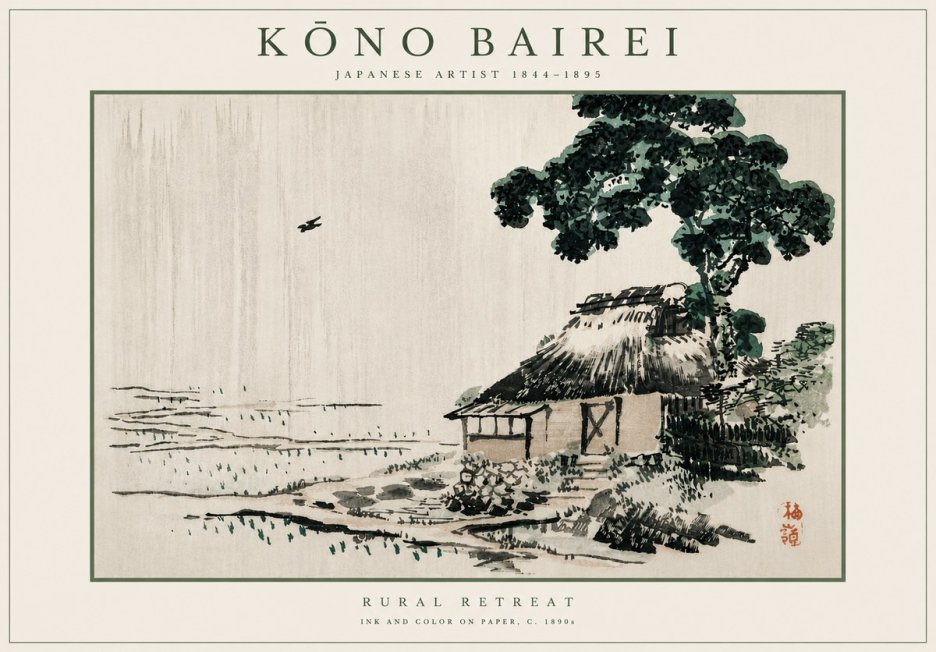 Kōno Bairei Rural Retreat No6 - Poszter