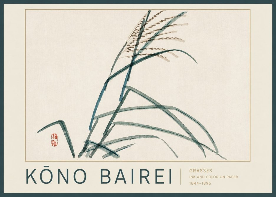 Kōno Bairei Grasses No2 - Poszter
