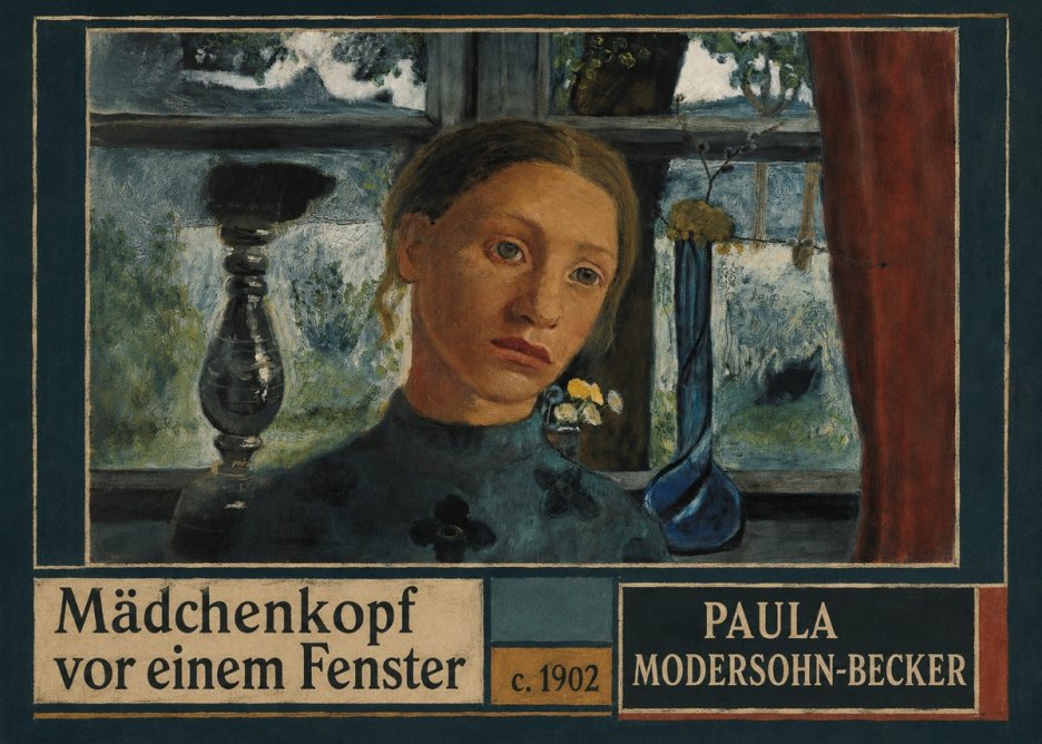 Paula Modersohn-Becker Mädchenkopf Vor Einem Fenster No3 - Poszter
