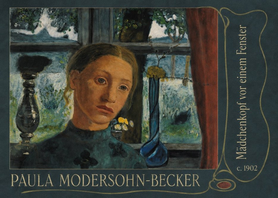 Paula Modersohn-Becker Mädchenkopf Vor Einem Fenster No5 - Poszter