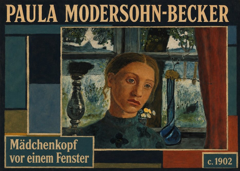 Paula Modersohn-Becker Mädchenkopf Vor Einem Fenster No6 - Poszter