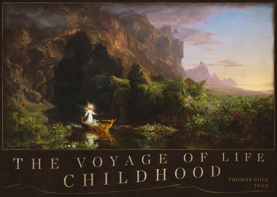 Thomas Cole The Voyage of Life: Childhood I No4 - Poszter