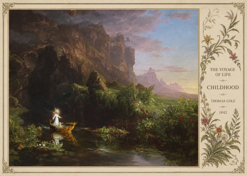 Thomas Cole The Voyage of Life: Childhood I No5 - Poszter