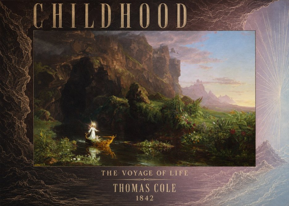 Thomas Cole The Voyage of Life: Childhood I No6 - Poszter