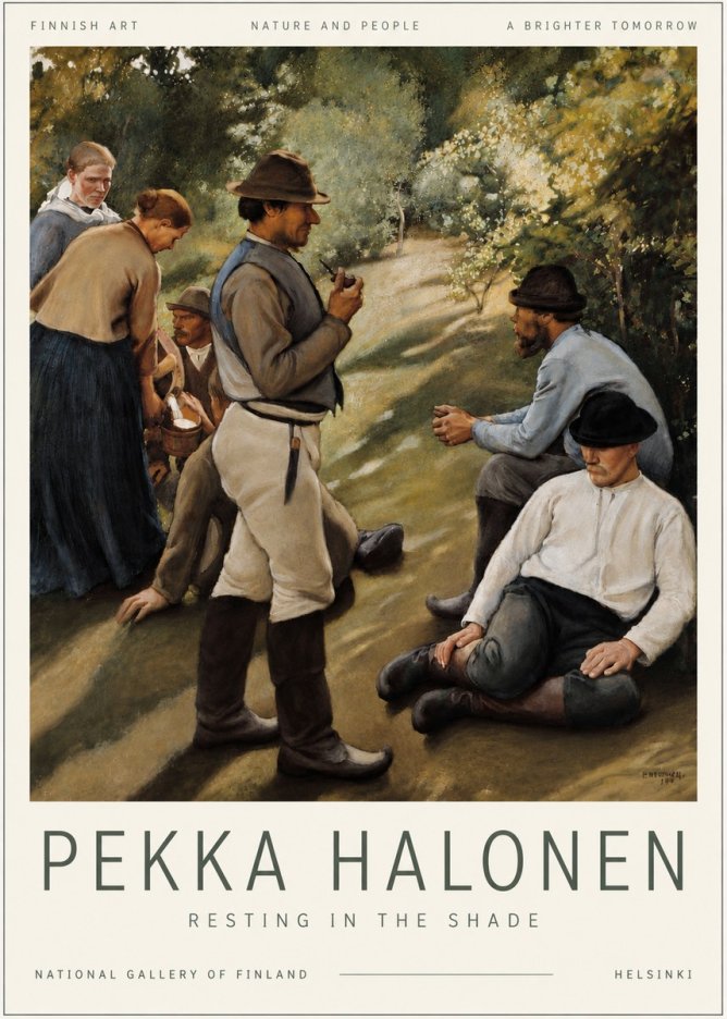 Pekka Halonen Resting in the Shade No6 - Poszter