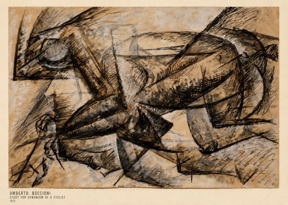 Umberto Boccioni Study for Dynamism of a Cyclist No5 - Poszter