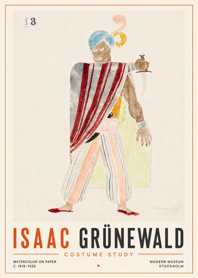 Isaac Grünewald Costume Study III No5 - Poszter
