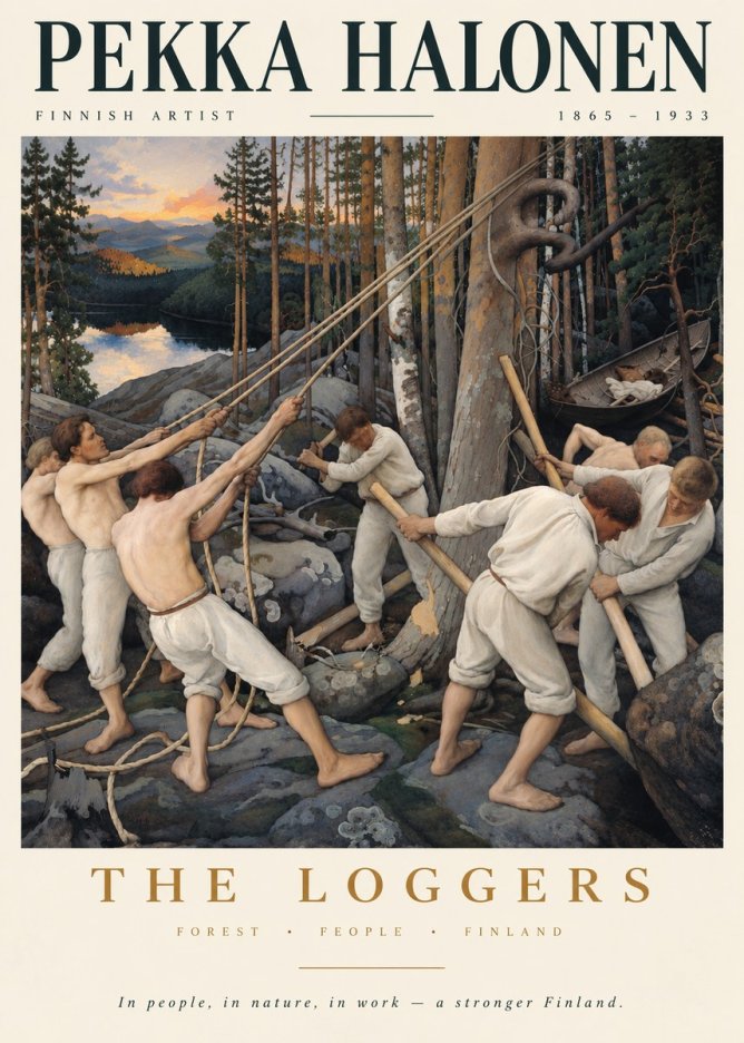 Pekka Halonen The Loggers No5 - Poszter