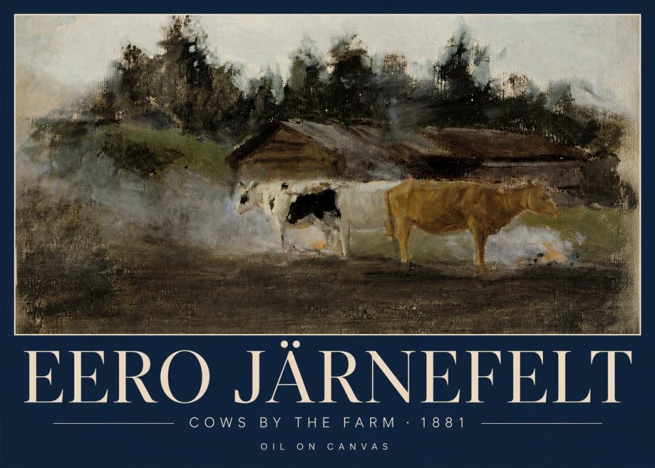 Eero Järnefelt Cows by the Farm · 1881 No5 - Poszter