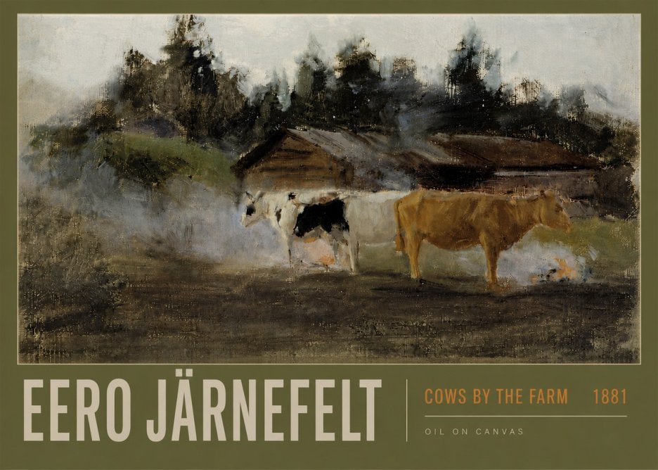 Eero Järnefelt Cows by the Farm · 1881 No6 - Poszter