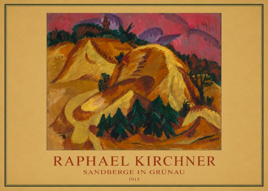 Raphael Kirchner Sandberge in Grünau No3 - Poszter