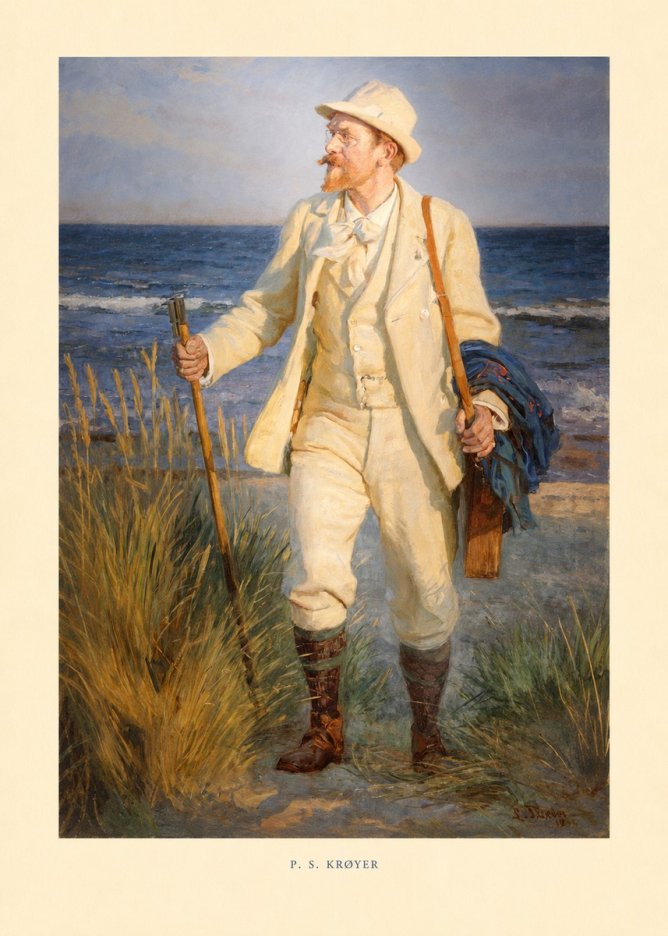 P.S. Krøyer Self-portrait by the Beach No6 - Poszter