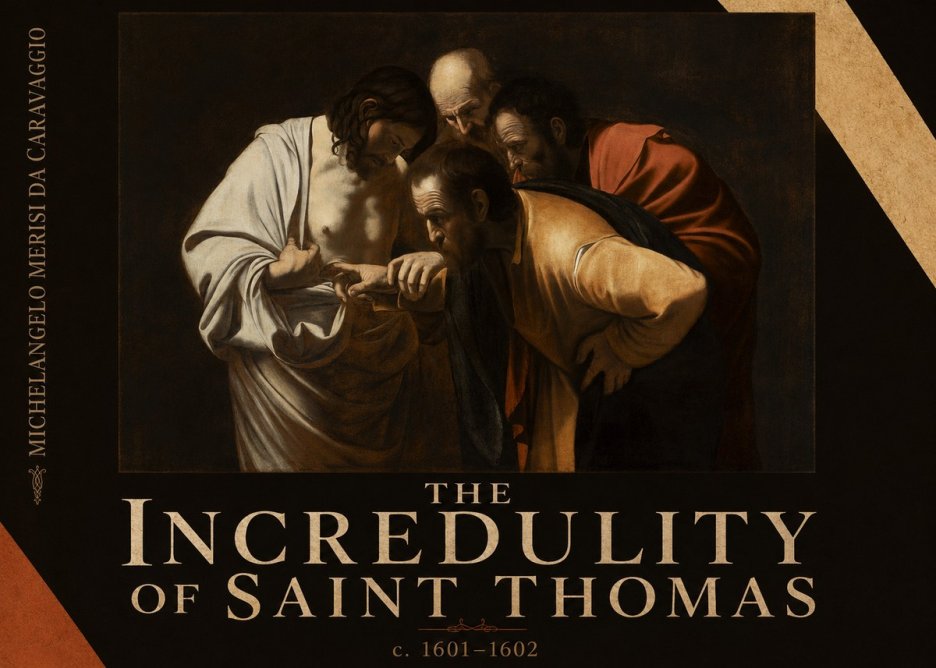 Michelangelo Merisi da Caravaggio The Incredulity of Saint Thomas III No6 - Poszter