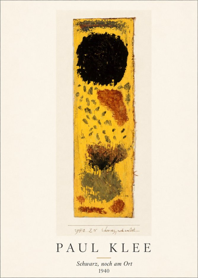 Paul Klee Schwarz, Noch Am Ort No3 - Poszter