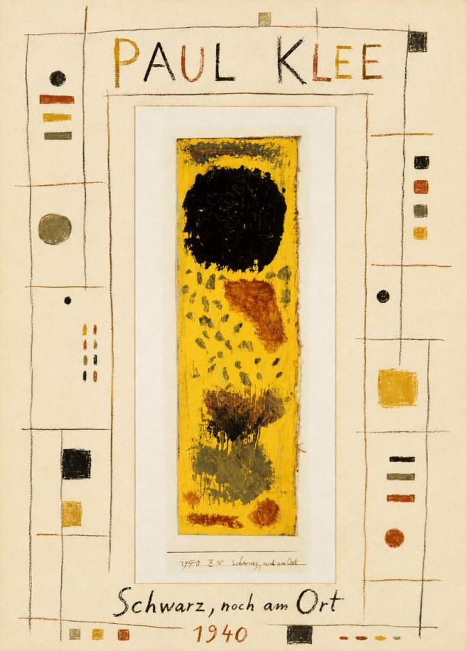 Paul Klee Schwarz, Noch Am Ort No4 - Poszter
