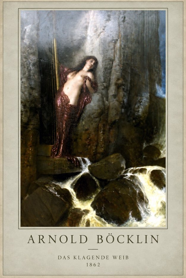 Arnold Böcklin Das Klagende Weib No2 - Poszter