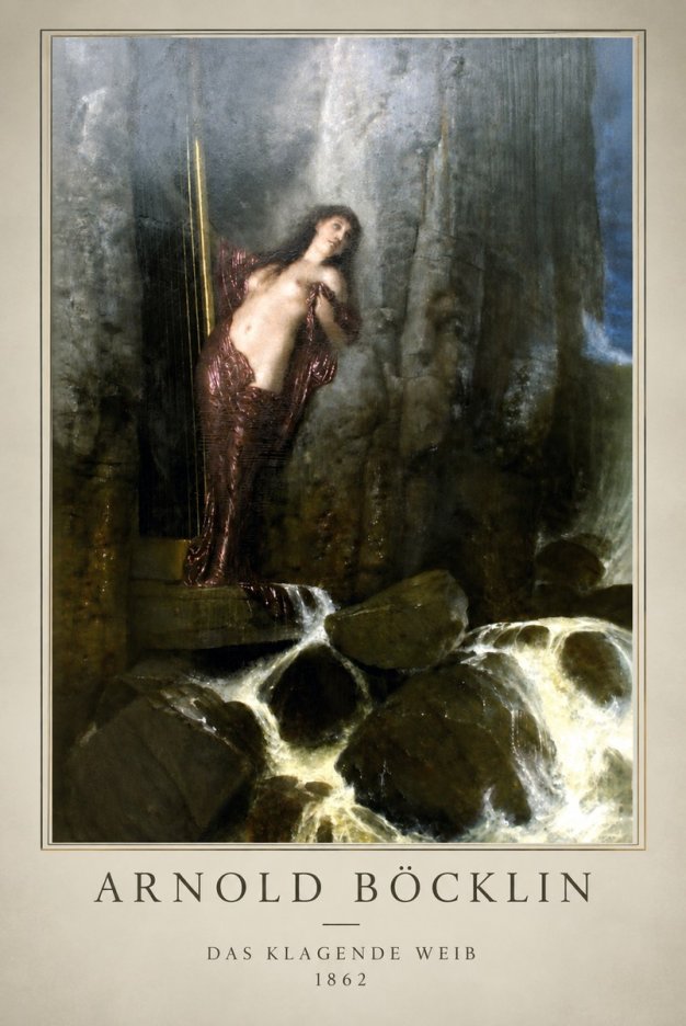 Arnold Böcklin Das Klagende Weib No3 - Poszter