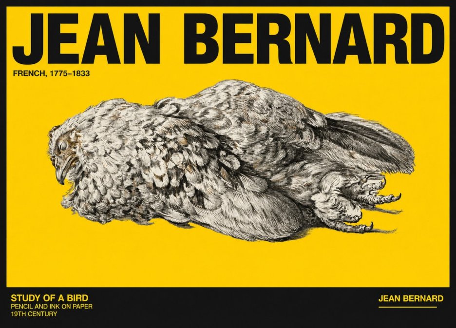 Jean Bernard Study of a Bird I No6 - Poszter