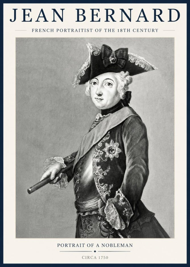Jean Bernard Portrait of a Young Nobleman No3 - Poszter
