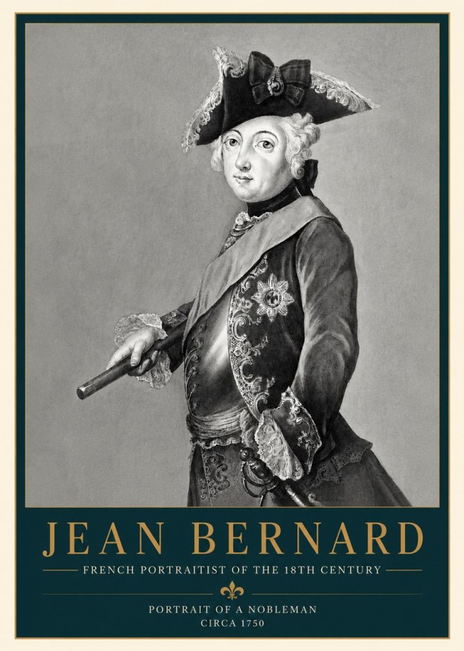 Jean Bernard Portrait of a Young Nobleman No5 - Poszter