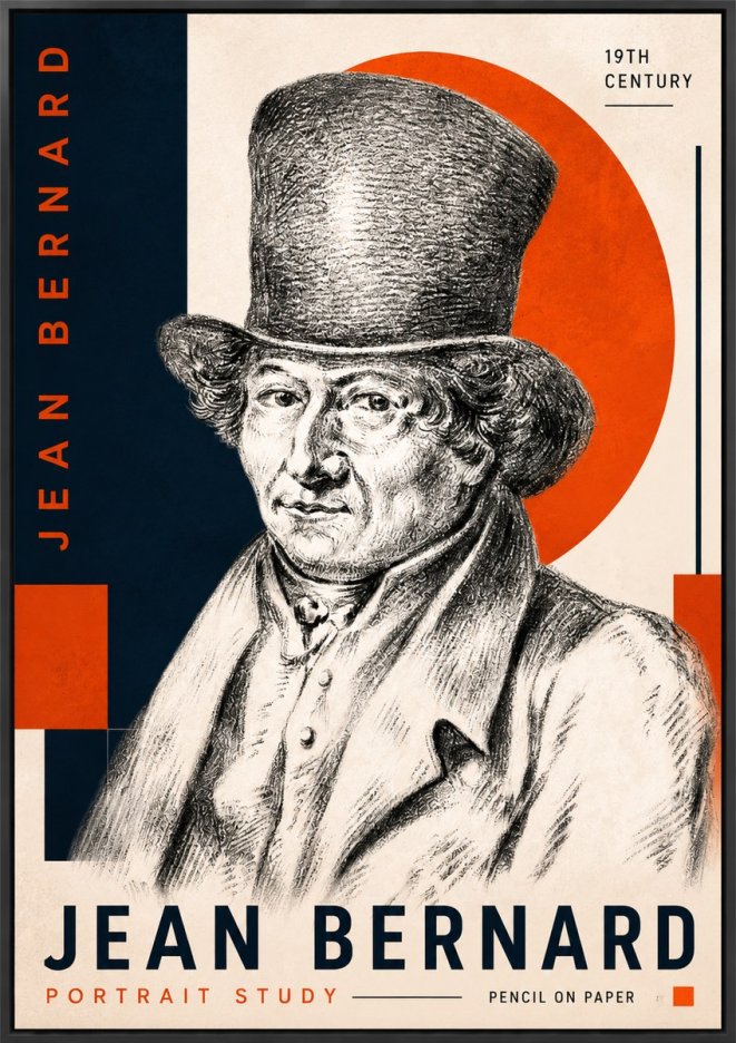 Jean Bernard Portrait Study of a Gentleman No4 - Poszter