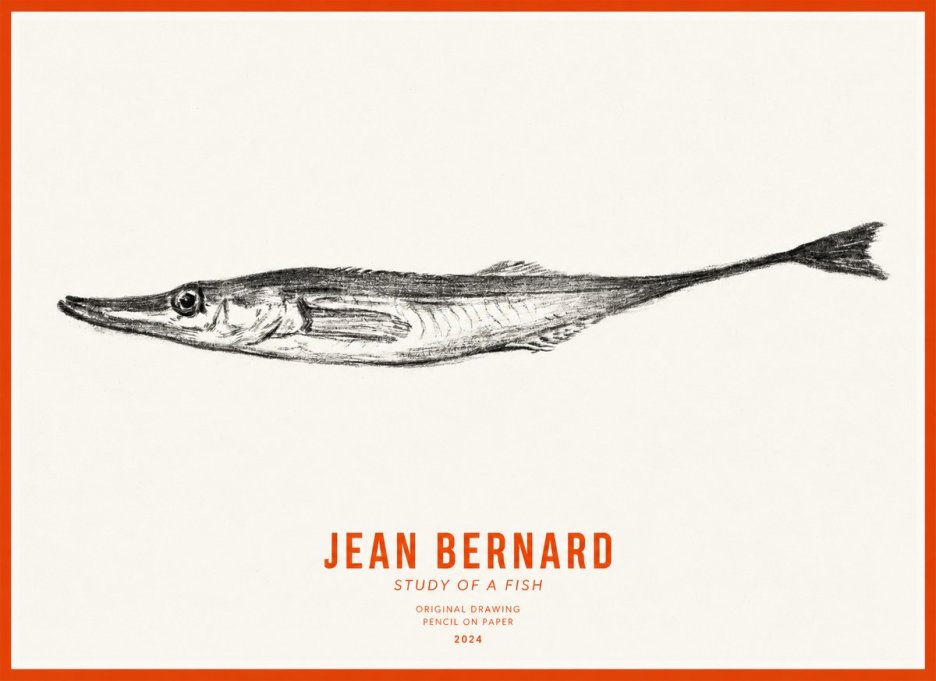 Jean Bernard Study of a Fish I No3 - Poszter