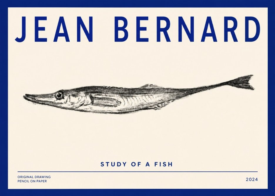 Jean Bernard Study of a Fish I No4 - Poszter