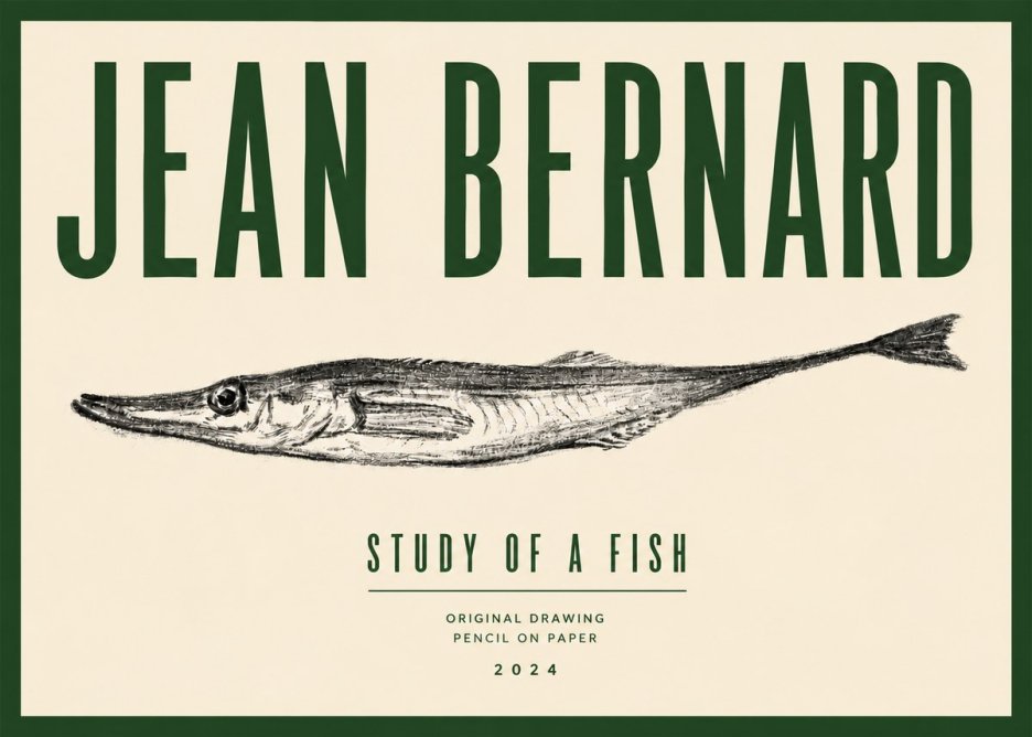 Jean Bernard Study of a Fish I No6 - Poszter