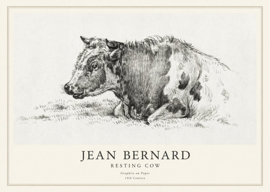 Jean Bernard Resting Cow I No1 - Poszter