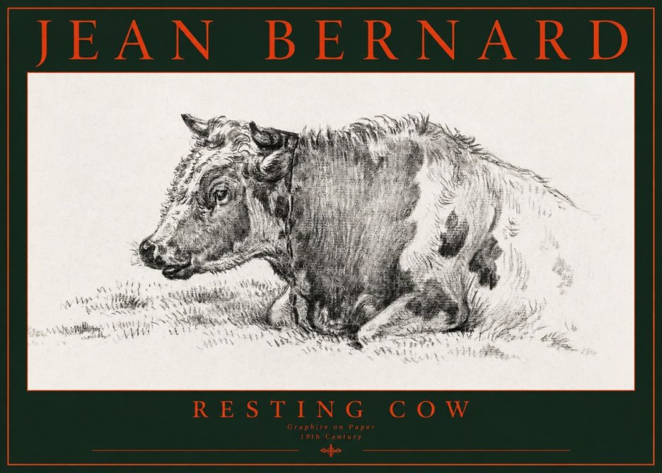 Jean Bernard Resting Cow I No2 - Poszter