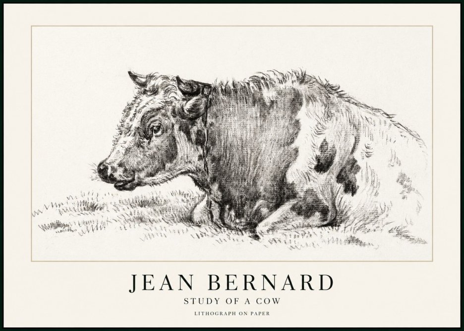 Jean Bernard Resting Cow I No3 - Poszter