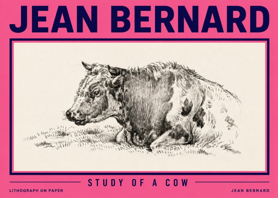 Jean Bernard Resting Cow I No6 - Poszter