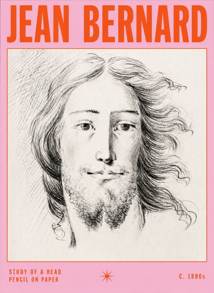 Jean Bernard Study of a Head No2 - Poszter