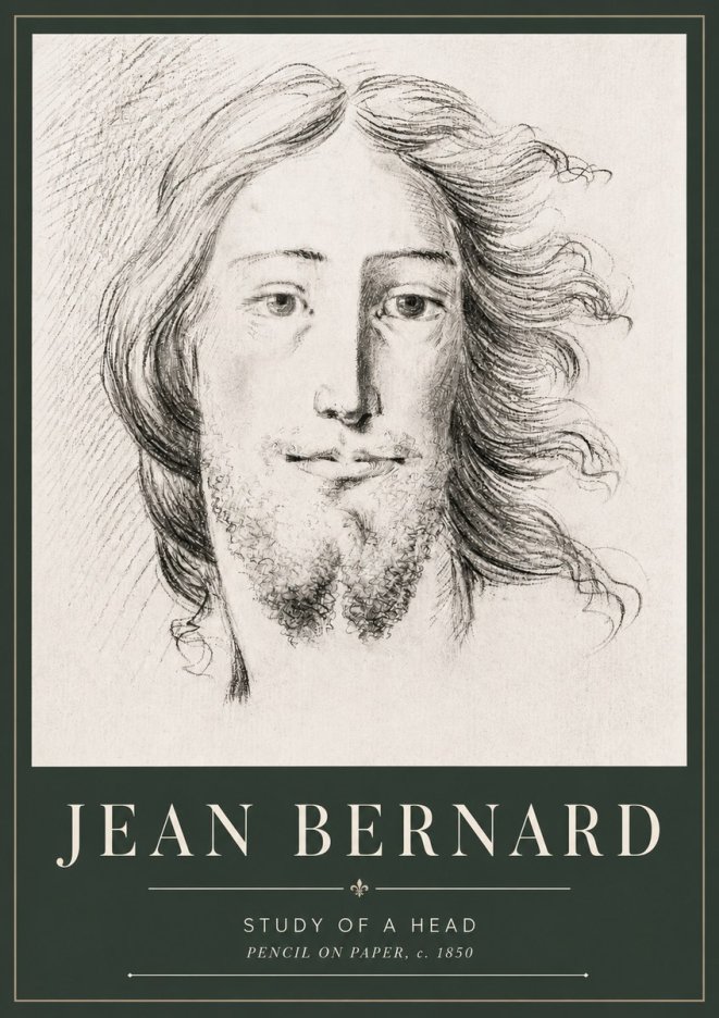 Jean Bernard Study of a Head No6 - Poszter