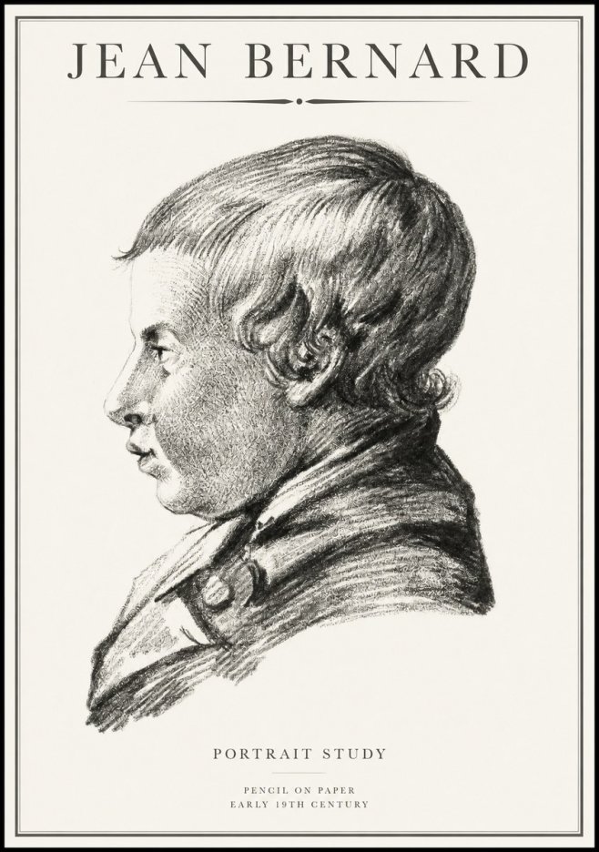 Jean Bernard Portrait Study I No1 - Poszter