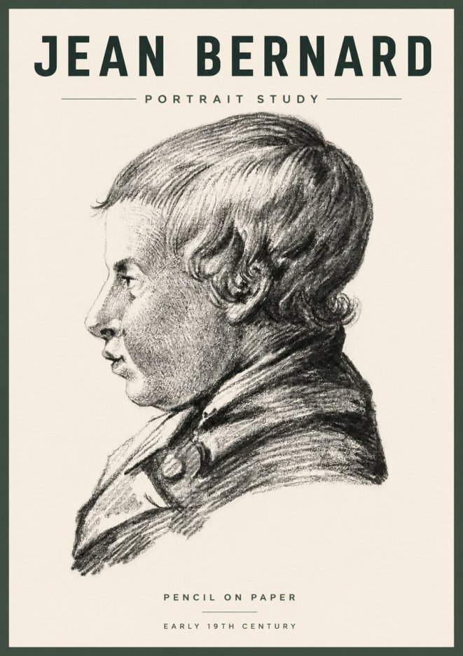 Jean Bernard Portrait Study I No3 - Poszter