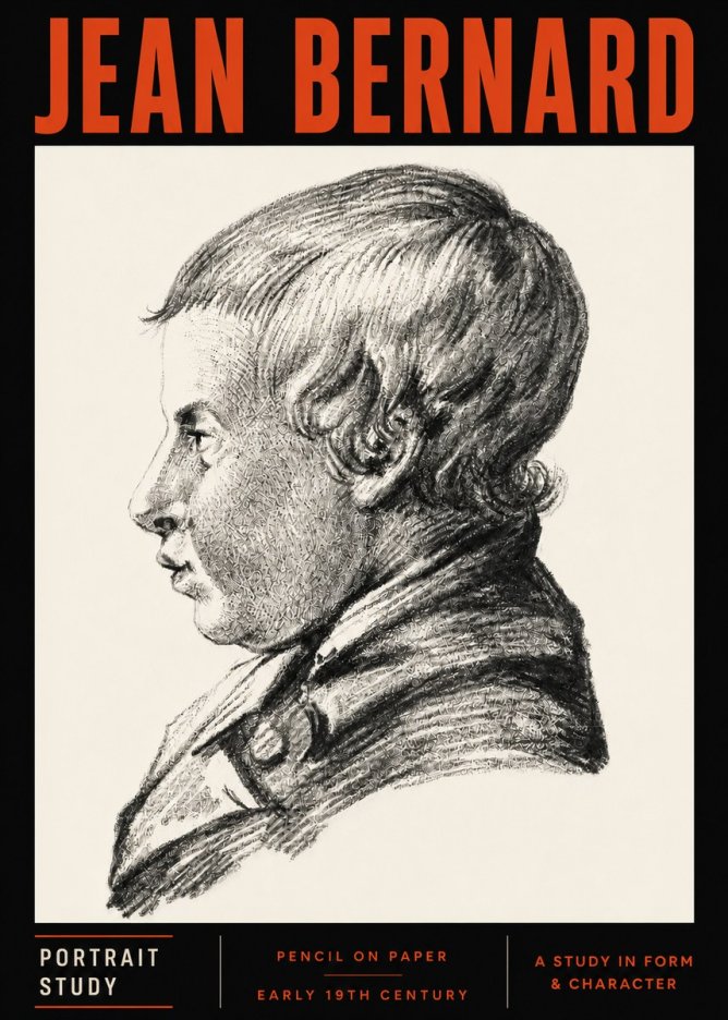 Jean Bernard Portrait Study I No5 - Poszter