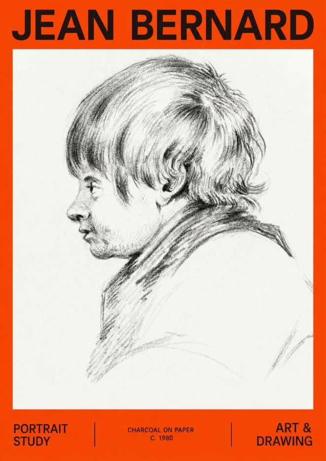 Jean Bernard Portrait Study II No2 - Poszter