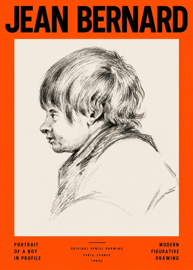 Jean Bernard Portrait Study II No4 - Poszter
