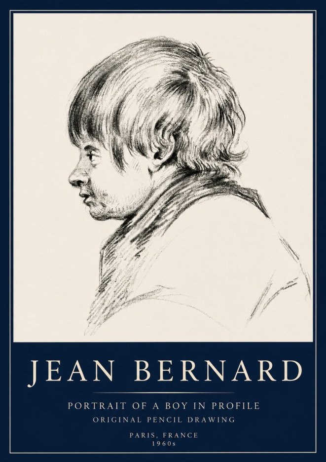 Jean Bernard Portrait Study II No5 - Poszter