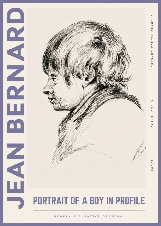 Jean Bernard Portrait Study II No6 - Poszter