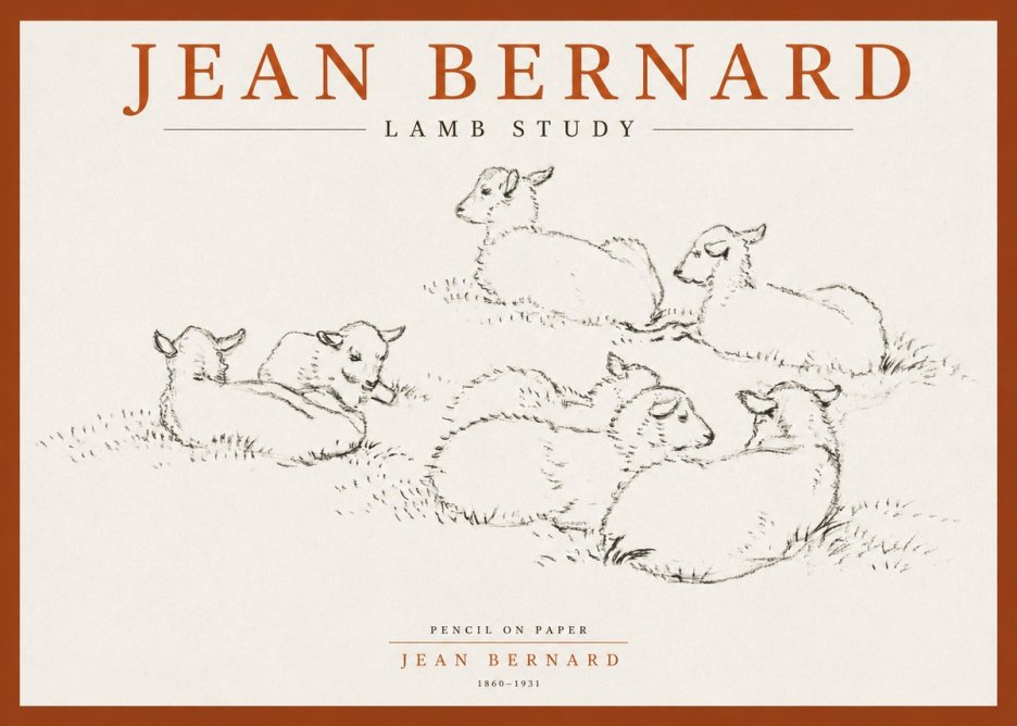 Jean Bernard Study of Lambs No4 - Poszter
