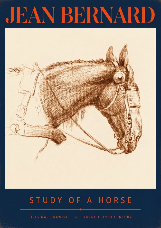 Jean Bernard Equine Study No3 - Poszter