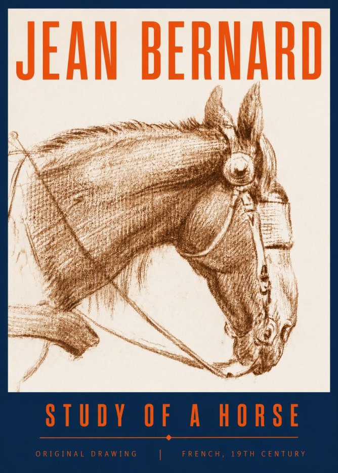 Jean Bernard Equine Study No6 - Poszter