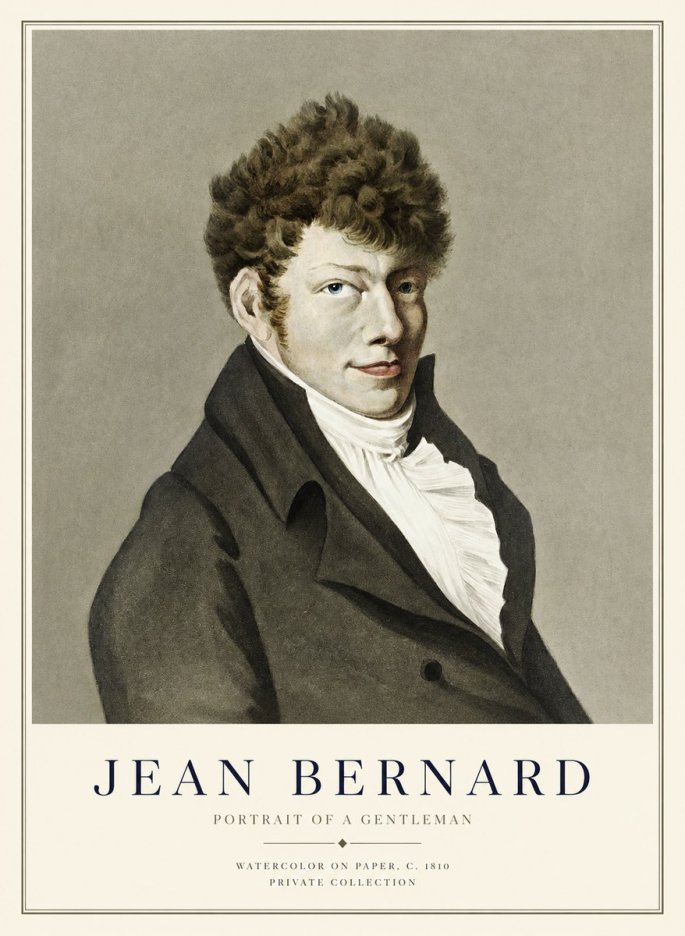 Jean Bernard Portrait of a Young Man No3 - Poszter