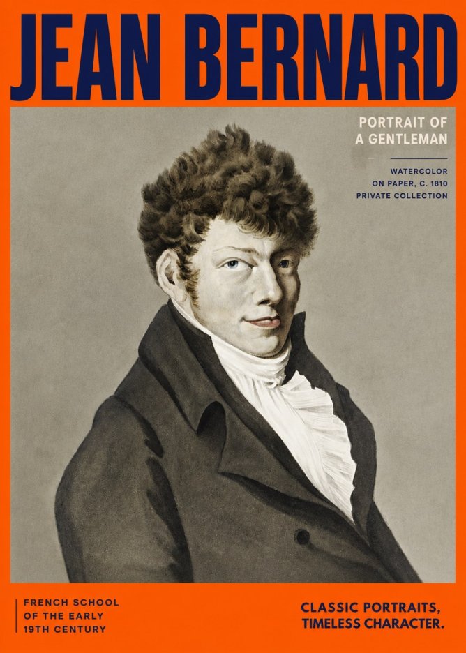 Jean Bernard Portrait of a Young Man No6 - Poszter