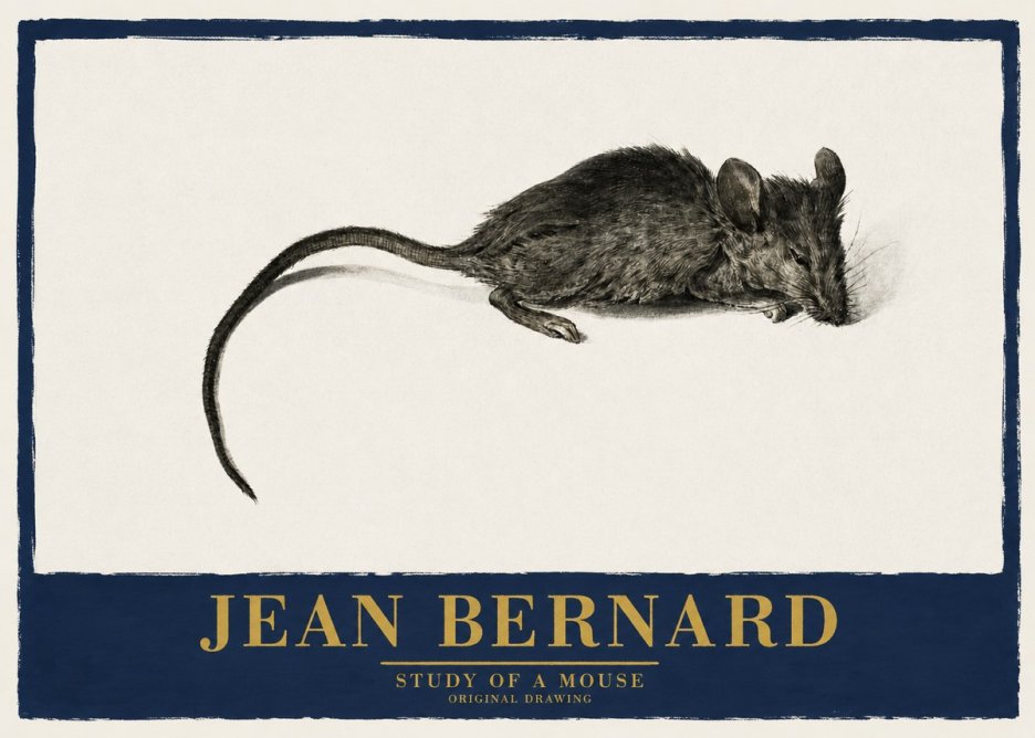 Jean Bernard Study of a Mouse I No2 - Poszter