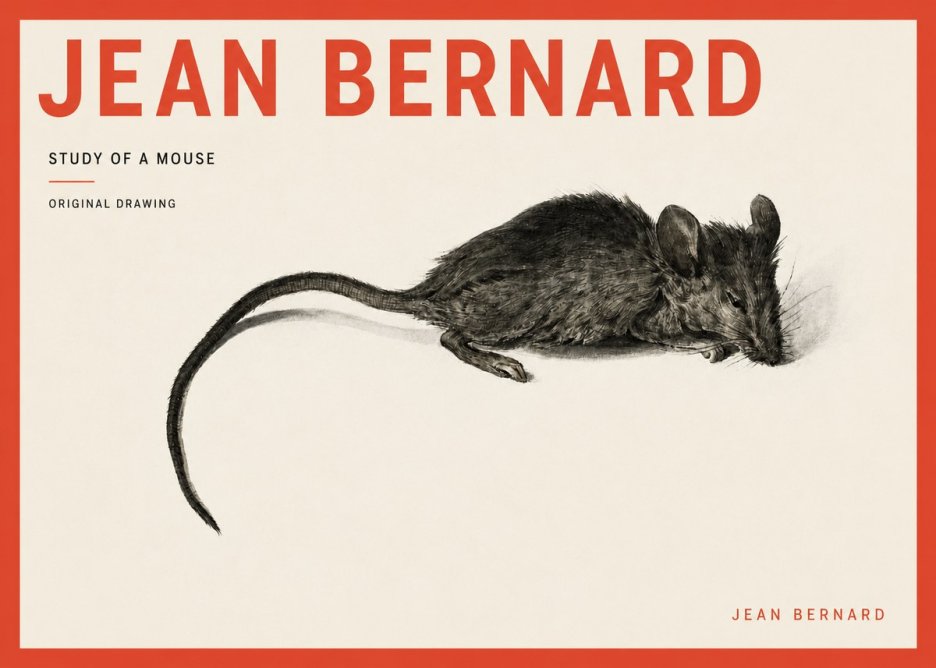 Jean Bernard Study of a Mouse I No3 - Poszter
