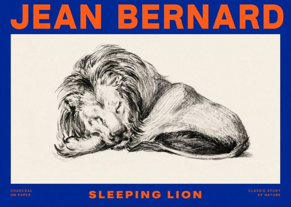 Jean Bernard Sleeping Lion No4 - Poszter