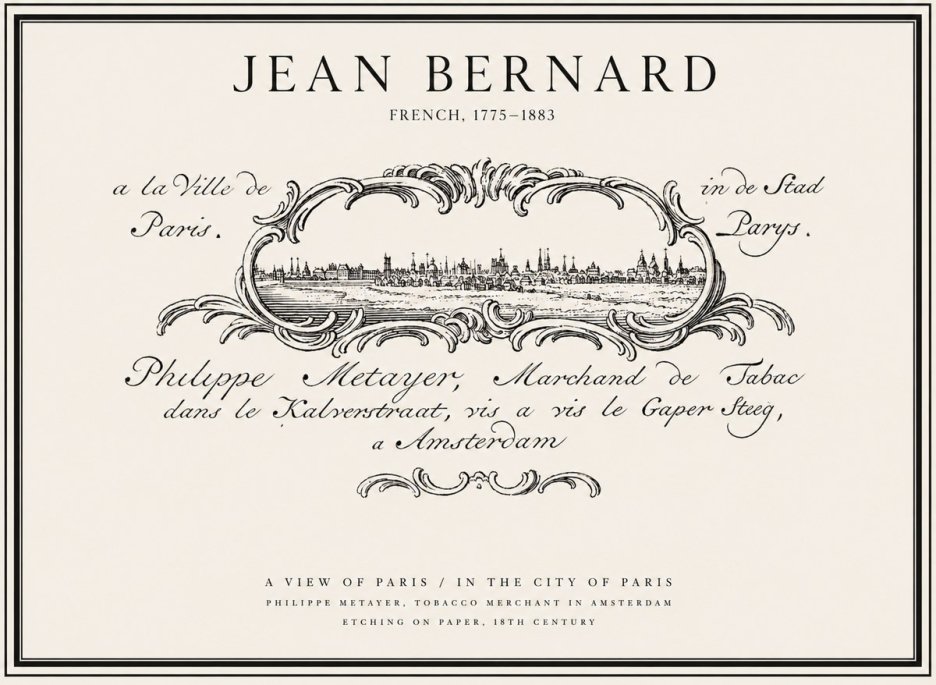 Jean Bernard A View of Paris No1 - Poszter